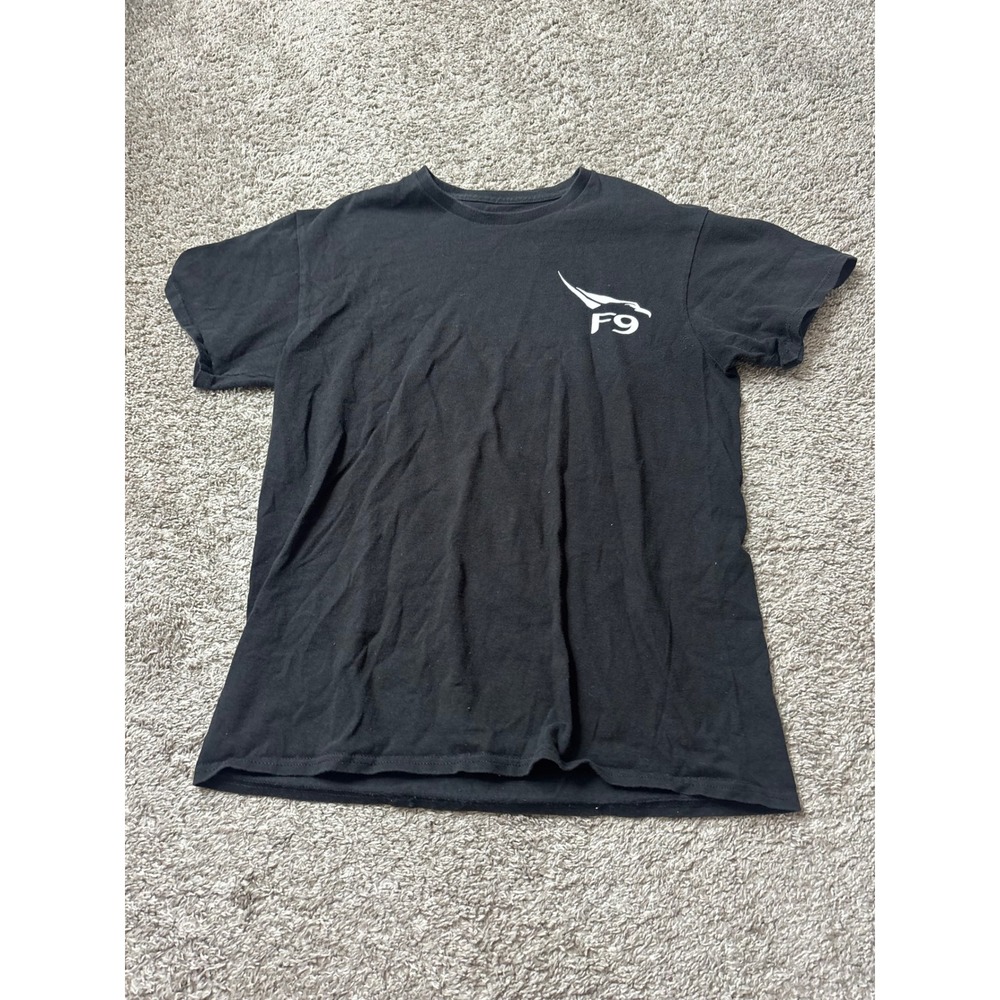 International Space Archives F9 SpaceX Falcon 9 Black Graphic T-Shirt Medium